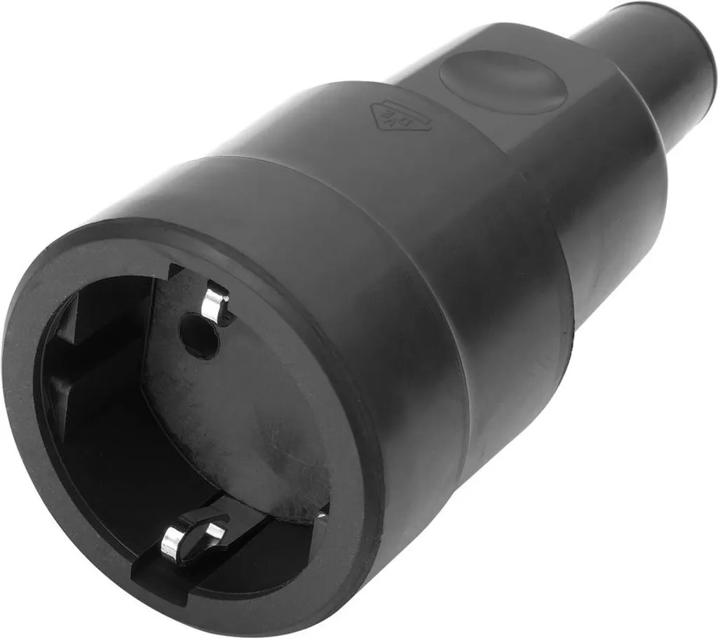 Connecteur IP44 VDE en Caoutchouc BACHMANN avec Protection Anti-pliure