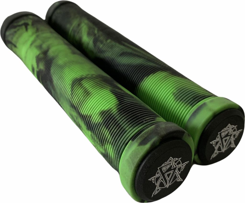 Poignées Trottinette - Grip - Black/Green - Revolution Image du produit 