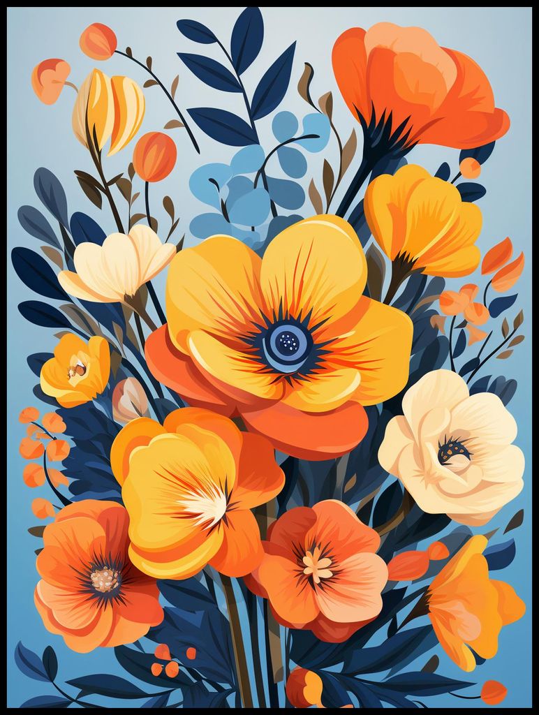 Plakat 75x100cm Blumenmajestät