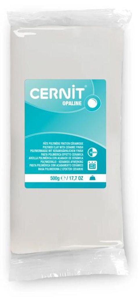 Cernit Polymer Clay Opaline Polymer-Ton White 500 g