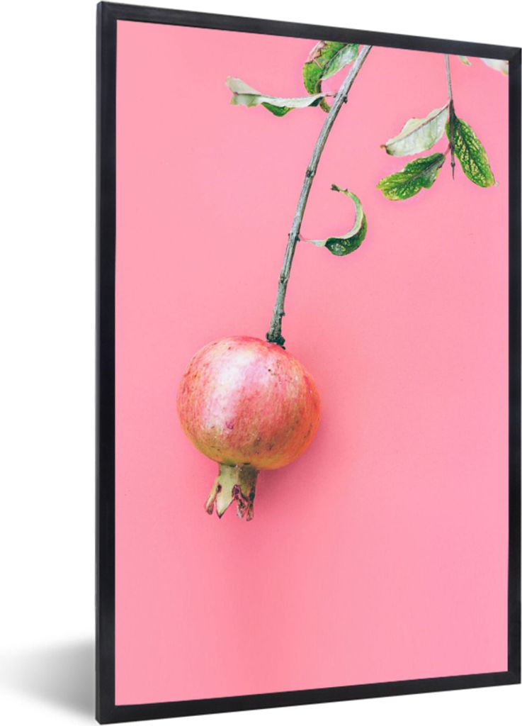 MuchoWow Gerahmtes Poster Pflanzen - Sommer - Rosa 60x90 cm - Poster mit Schwarzem Bilderrahmen Wandposter Rahmen Foto Bilder - Kunst