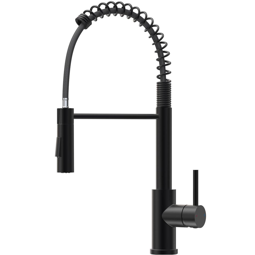 Cecipa MAX 304 Edelstahl Küchenarmatur | Ausziehbar & 360° Drehbar | Schwarz Matt | 2-in-1 Sprühfunktion