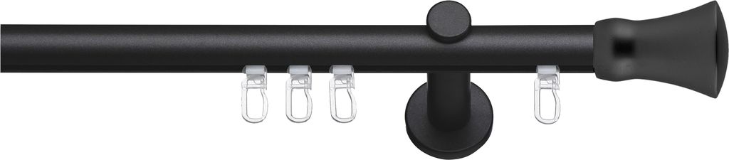 SN Deco - Innenlaufgarnitur Rom, 16 mm, 1-Lauf, schwarz, 100 cm