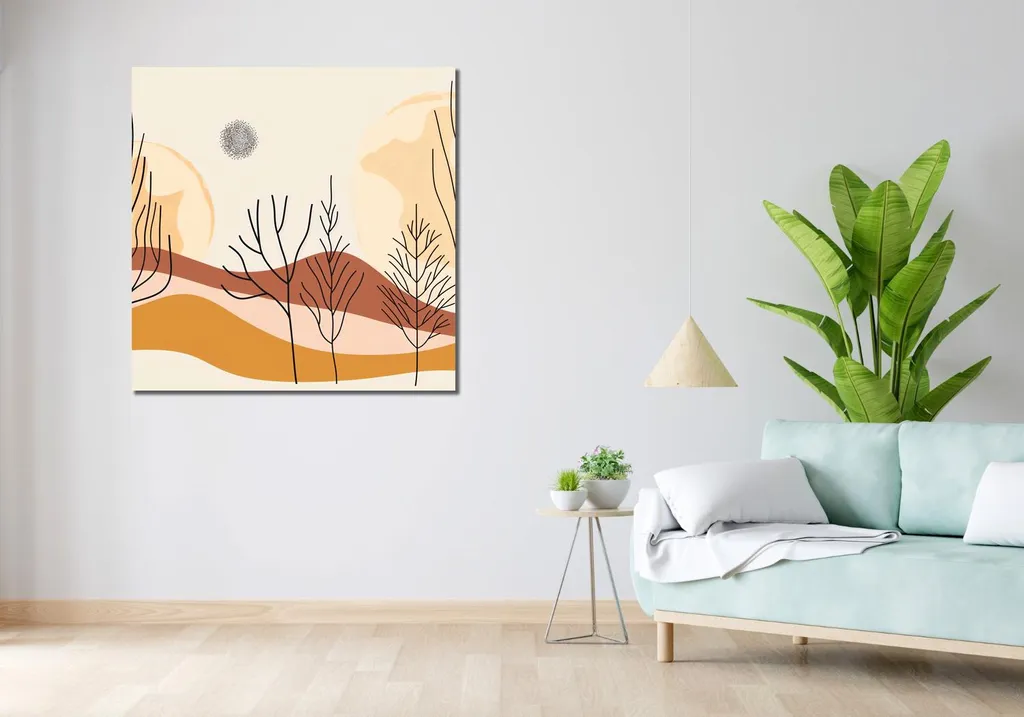 Image 100 x 100 cm Désert Déchiré - Tableau Carré Grand Format Moderne