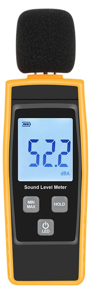 LCD-Digital-Schallpegelmesser, DB-Messgerät, 30–130 dBA, Werkzeug zur Messung der Lautstärke, Dezibel-Überwachungstester mit Max/Min/Data-Hold...