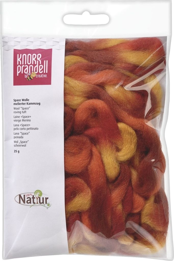 Space-Wolle rot-, orange-, gelb-meliert VE=3x25g