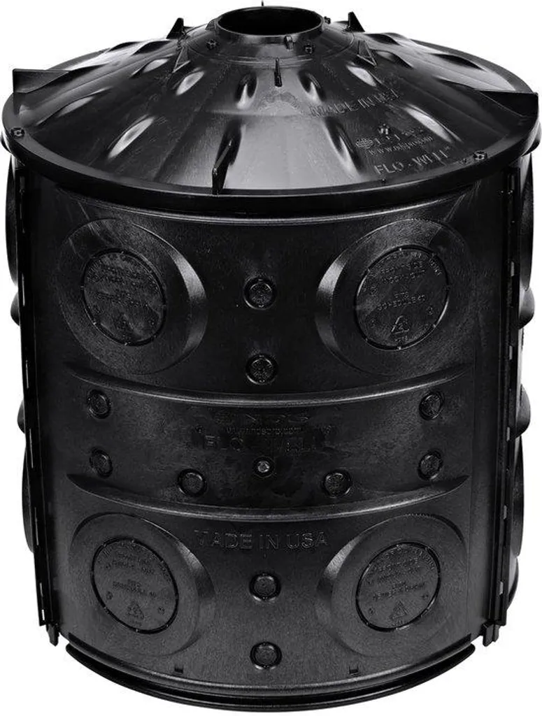 Cuve à eau de pluie 50 gallons noire anti-UV avec robinet intégré