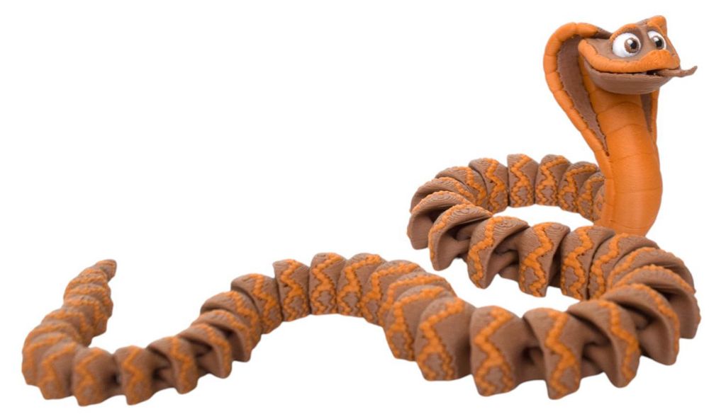 3D-gedrucktes Schlangenspielzeug, flexibles, bewegliches Schlangen-Fidget-Toy, Sammlerstück, künstliches Tiermodell, Dekoration für Zuhause oder...