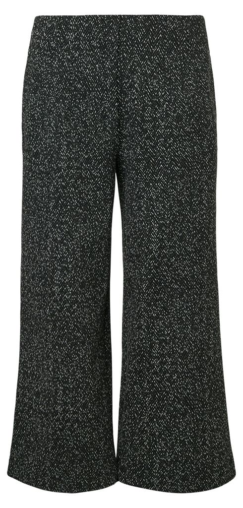s.Oliver Culotte Hose aus Jersey mit Fischgratmuster, elastischem Bund und Eingrifftaschen