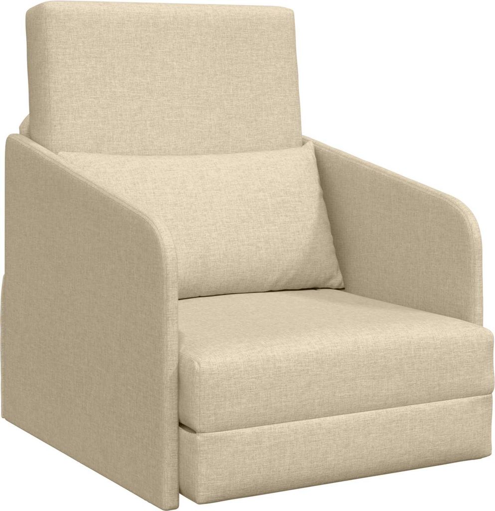 vidaXL Schlafsofa Creme 65 x 80 x 83 cm Stoff