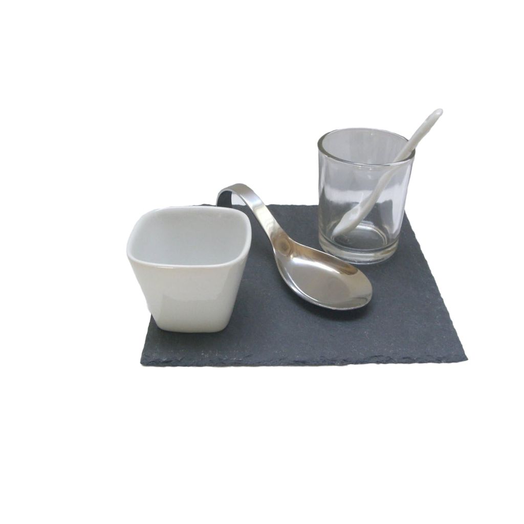 Tapas Set Dip Set Vorspeisenset 5 Teile auf Schieferplatte