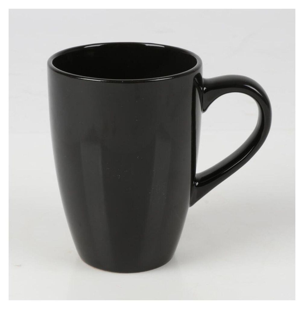 24x Kaffeebecher Keramik 300ml weiß und schwarz Produktbild 