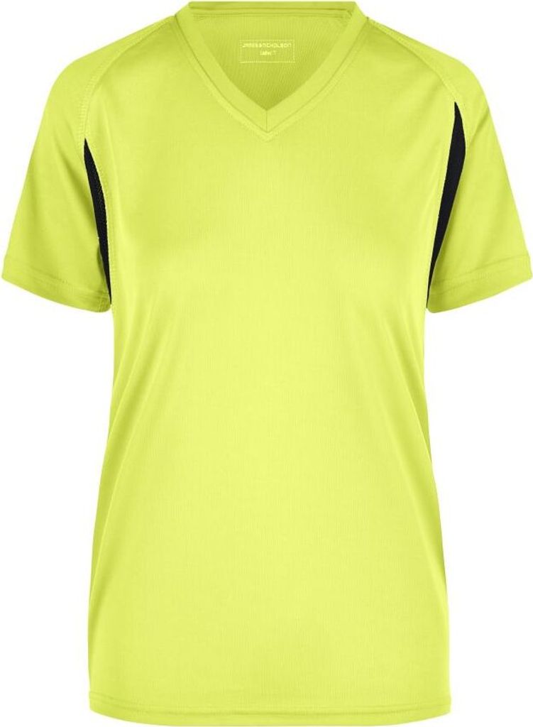 Ladies' Running-T Funktionelles Laufshirt fluo-yellow/black, Gr. XL