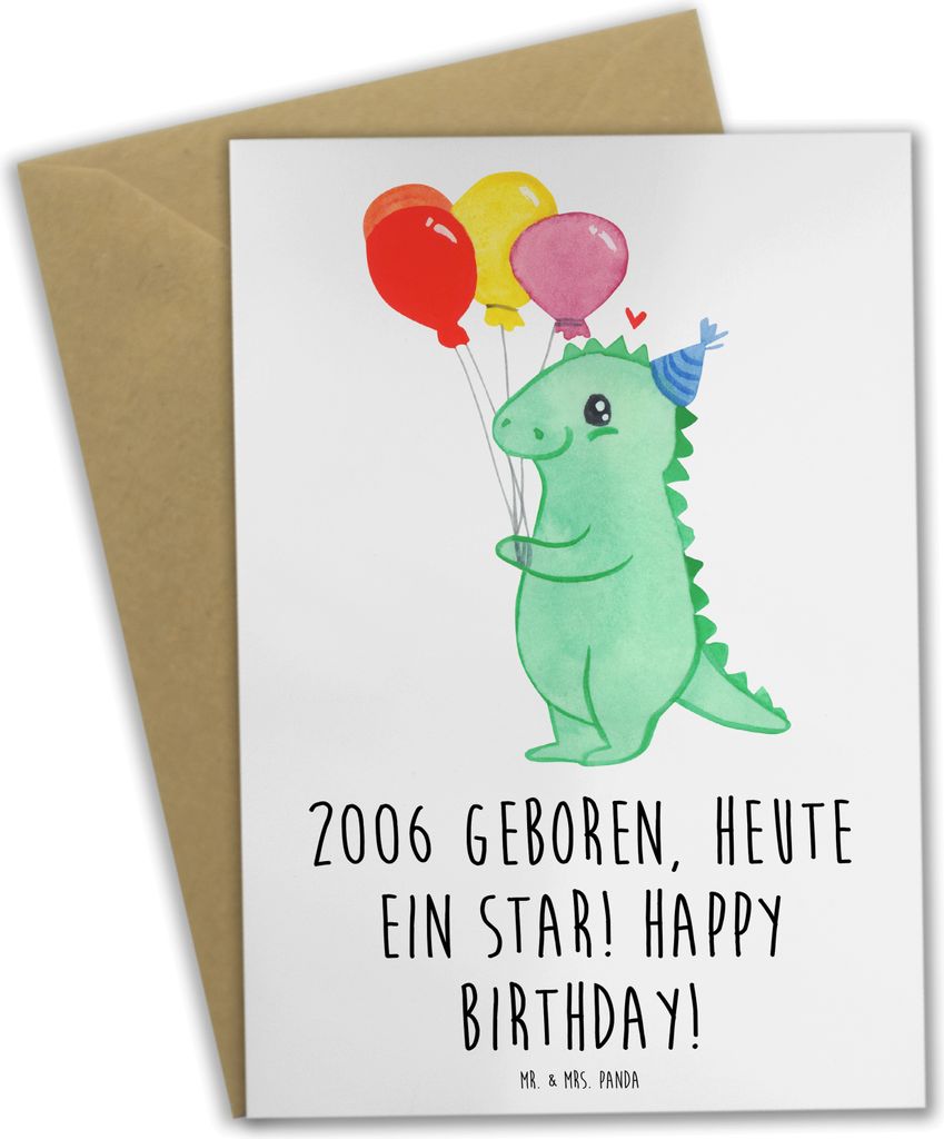 Mr. & Mrs. Panda Klappkarte 2006 Geburtstag Star - Weiß - Geschenk, Geburtstagsgeschenk, Glückwunsch, einladungskarten, Glückwunschkarte, weihna...