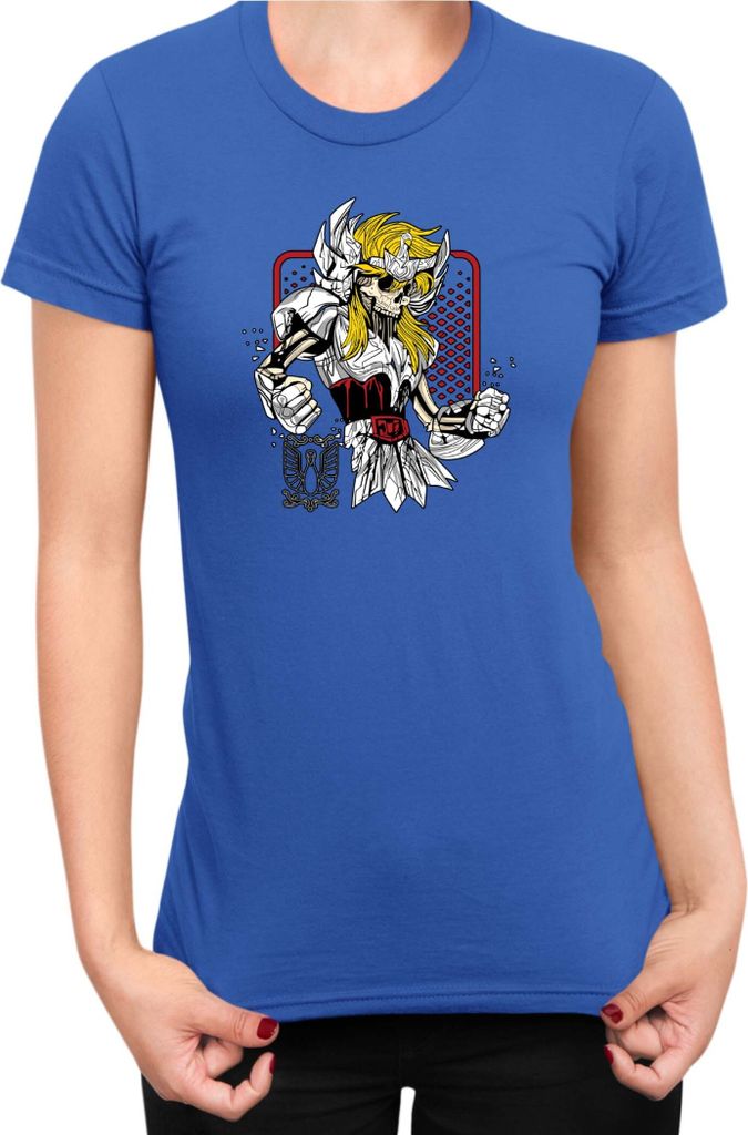 Damen T-Shirt Japan Anime Manga Saint Anime Seiya Zombie Knight 02 Seiya Zombie, Lady S / Blau