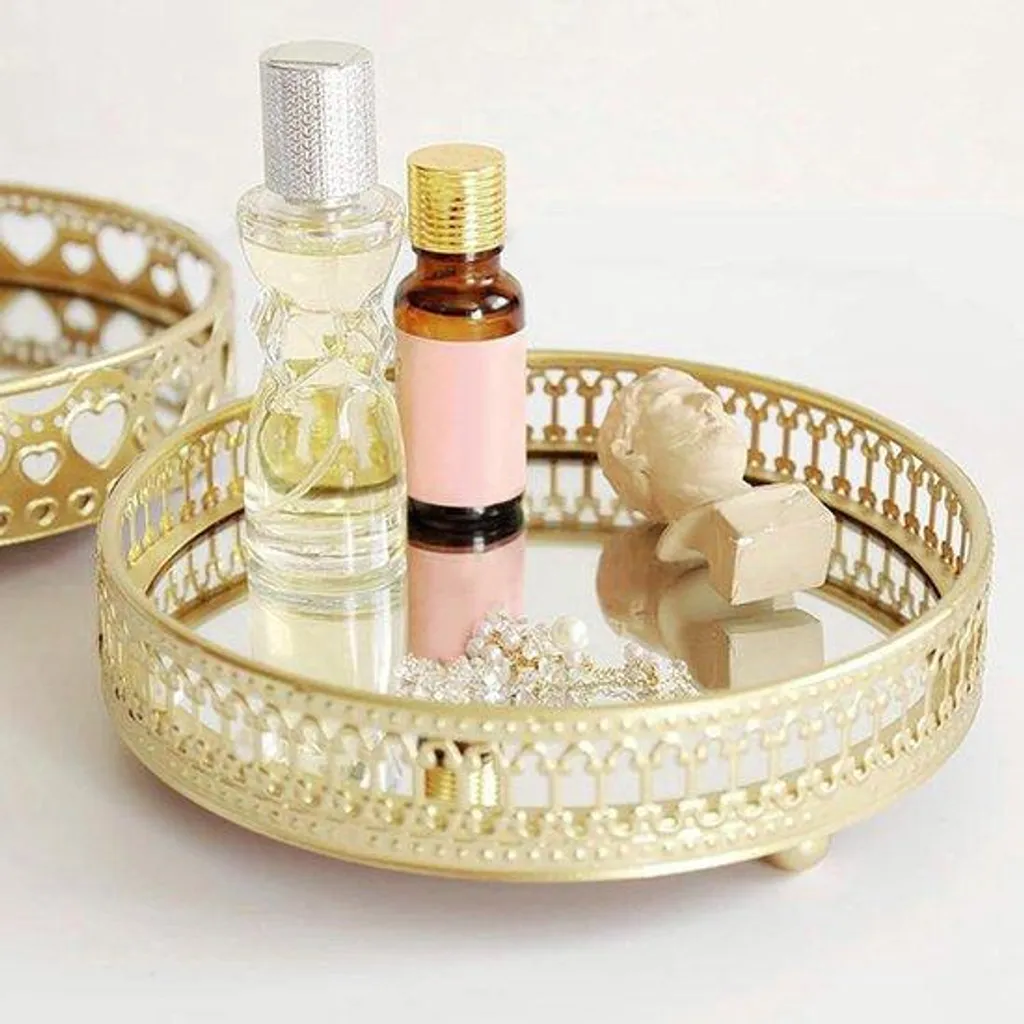 Range-bijoux en or doré pour coiffeuse de chambre et salle de bains