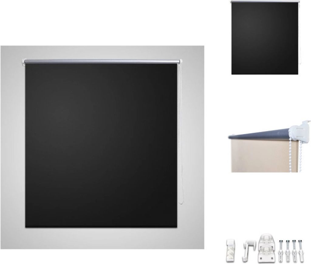 Verdunkelungsrollo Verdunklungsrollo 100 x 230 cm schwarz - Jalousien & Rollos