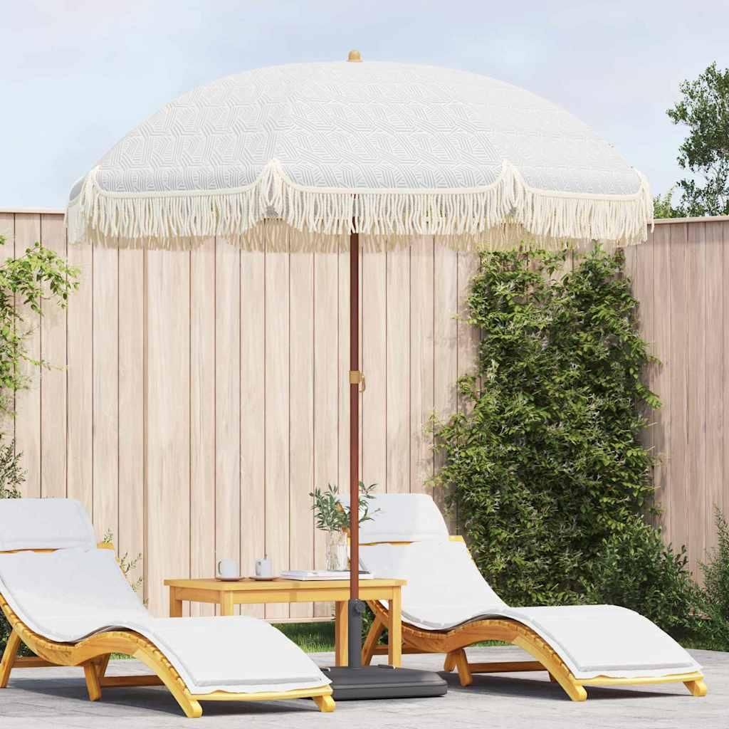 Best Möbel Sonnenschirm Grau und Weiß Ø 205 x 209 cm Stahl - Sonnenschirme CL6235629 1parcel