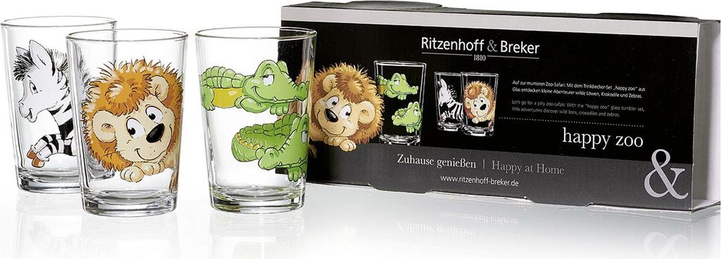 Ritzenhoff & Breker Bicchieri per bambini Happy Zoo & Monsterchen, set