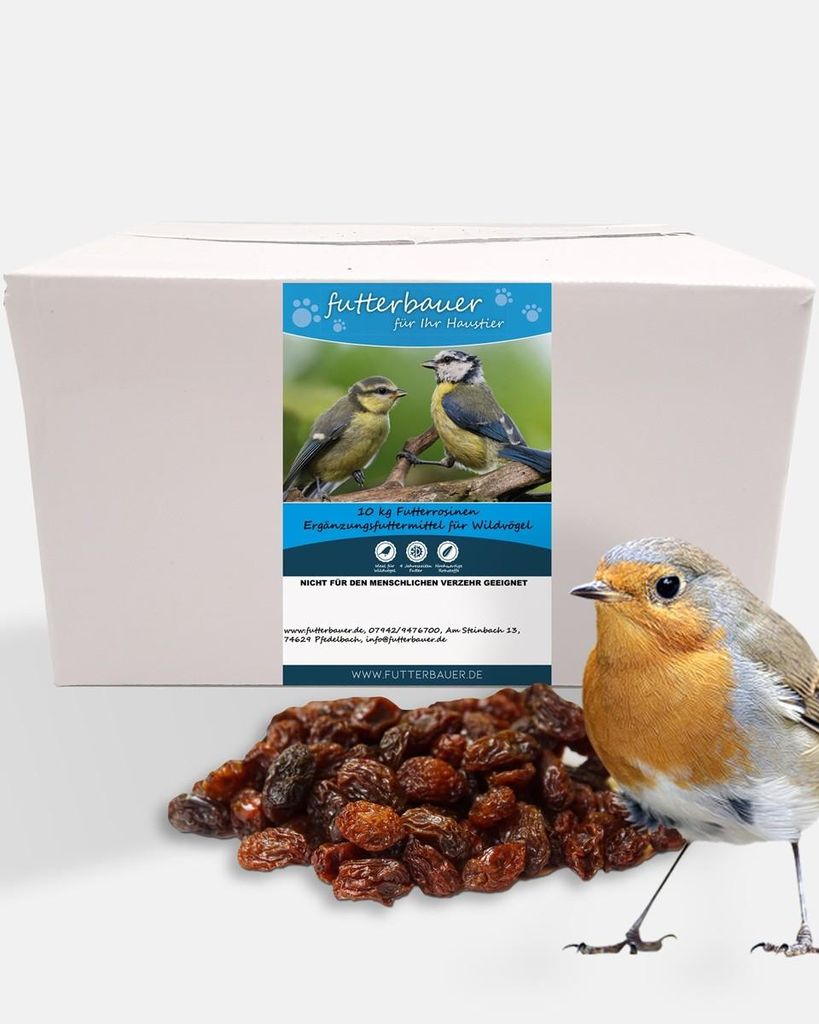 Futterbauer 10 kg Futterrosinen Vogelfutter Wildvögelfutter Produktbild 