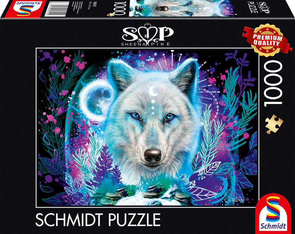 Schmidt Spiele Puzzle Sheena Pike Neon Arktis-Wolf 1000Teile