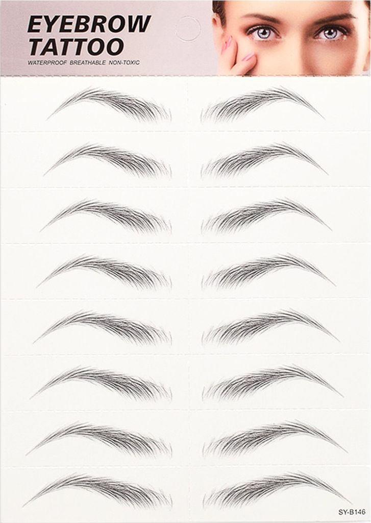 Tattoo Augenbrauen Aufkleber Wasserdicht Permanent Augenbrauen 3D Imitation Augenbrauen Tattoos 3D Haar?hnliche Authentische Augenbrauen Wasserdicht Langlebig Fš¹r Frau & Mann Make-up Tool
