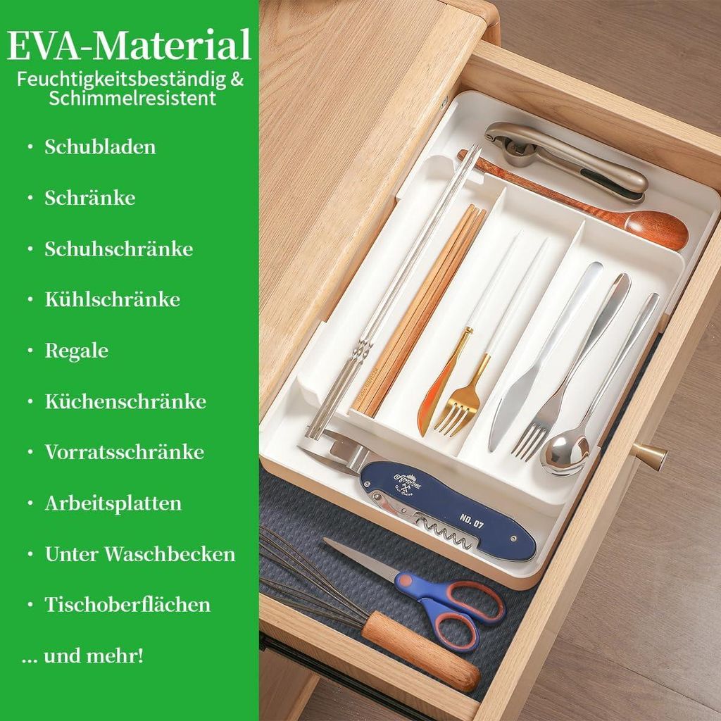 Schubladenmatte, 60x600cm Antirutschmatte, Rutschfest Folie