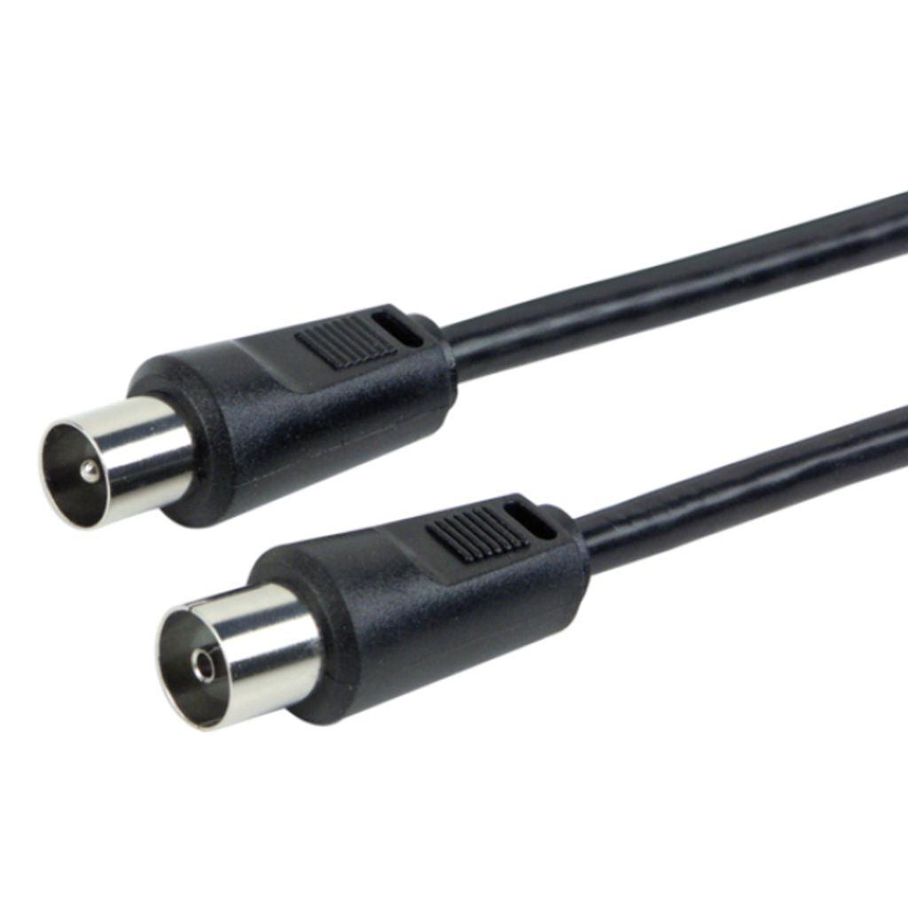 Schwaiger 1,50 m Koaxial Antennenkabel für TV, Antenne, Receiver - 1 - Zweiter Anschluss: 1 x IEC Antenna - Female - Abschirmung - Schwarz