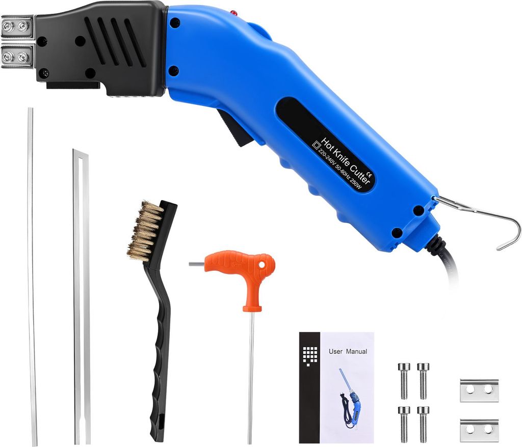 Styroporschneider - Elektrisches Heißmesser - 220 V - EU-Stecker - Nuten & Schnitzen in Polystyrol/Styropor - Blau