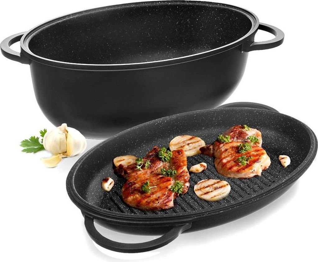 Zapiekanka 10L z pokrywką patelni grillowej i powłoką Zdjęcie produktu 