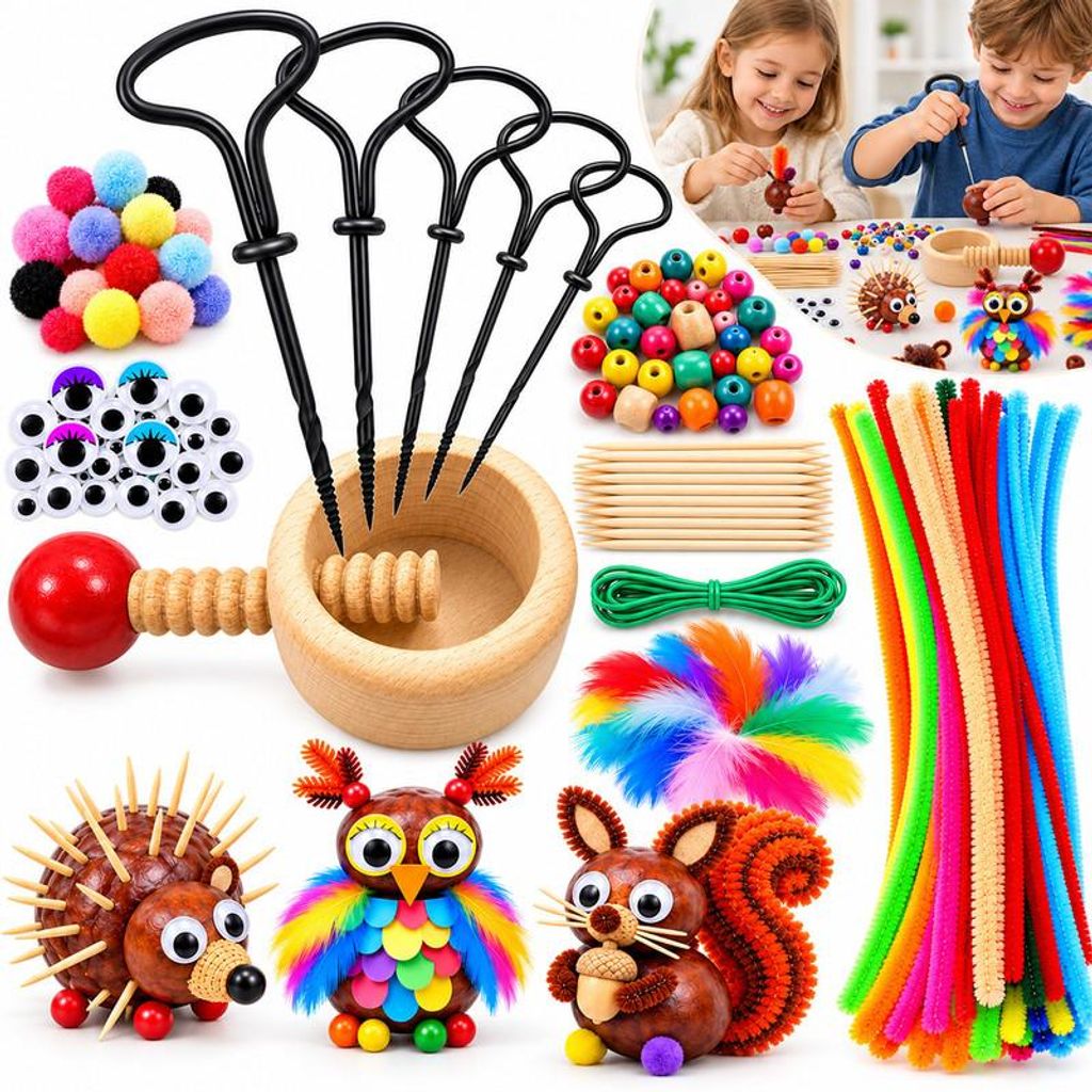Kastanienbohrer Set für Kinder ab 4 Jahren, Kastanien Produktbild 