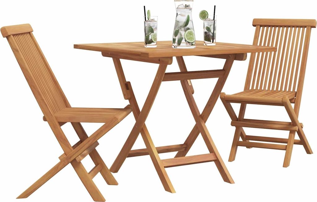 vidaXL Garten Essgruppe 3 pcs Braun Massivholz Akazie