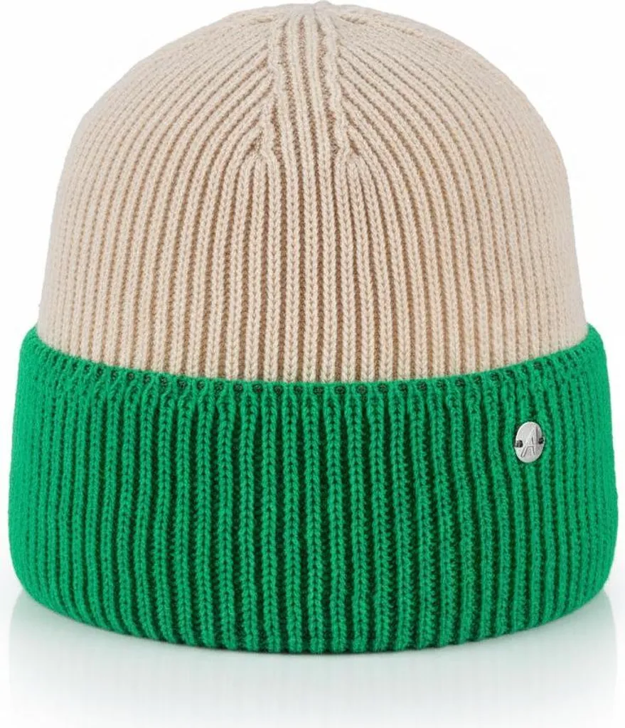 Areco Duotone Beanie Bicolore - Cappello in Maglia Sportivo con Risvolto