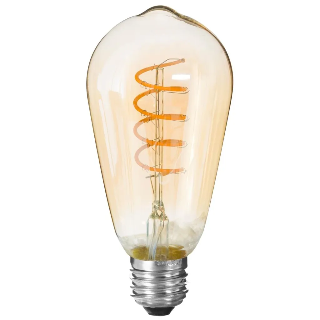 Ampoule Déco LED Orange Économe 4W ST64 - Lumière Ambiance Tamisée