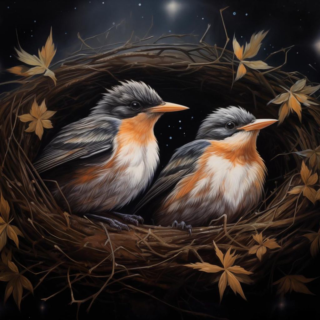 Plakat 30x30cm Sternenumarmung