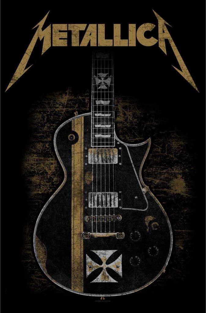 Metallica - Poster "Hetfield", guitare, tissu RO2630 (70 cm Image du produit 