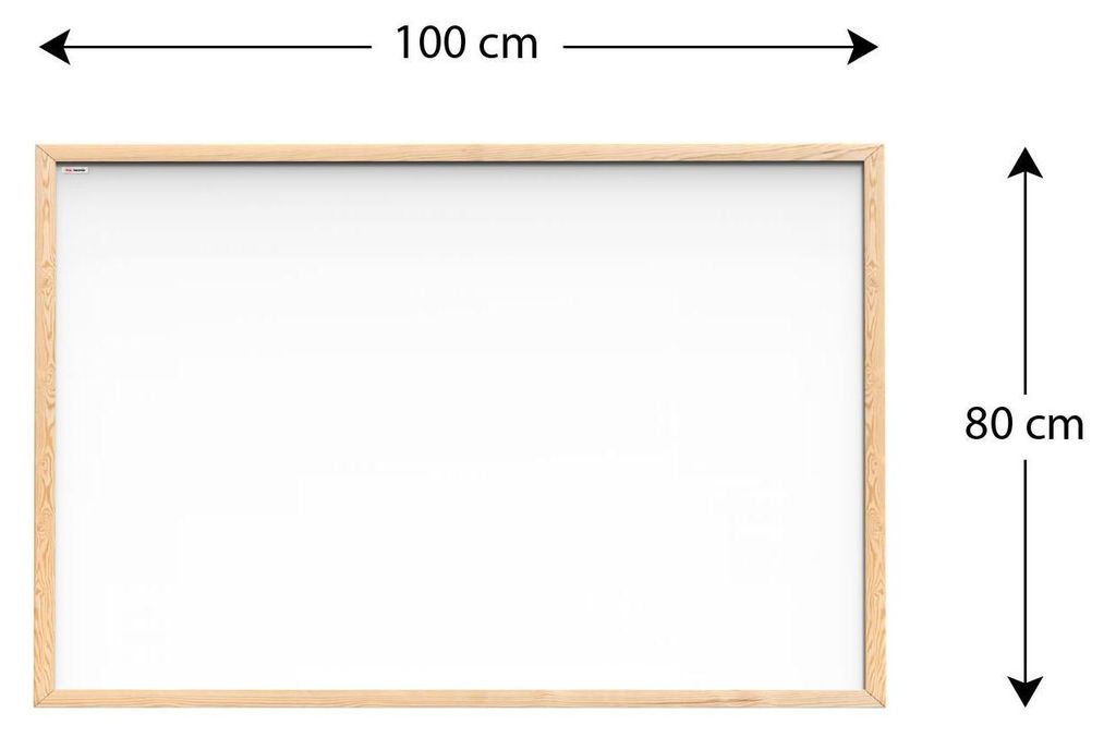 Tablica suchościeralna magnetyczna biała 100x80 cm rama Zdjęcie produktu 