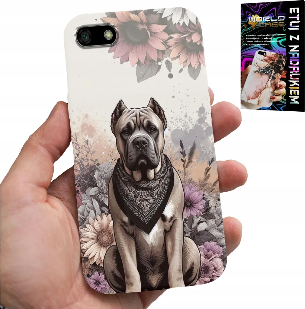Custodia Huawei Y5 2018 Motivi Cani + Pellicola Schermo - Cover TPU