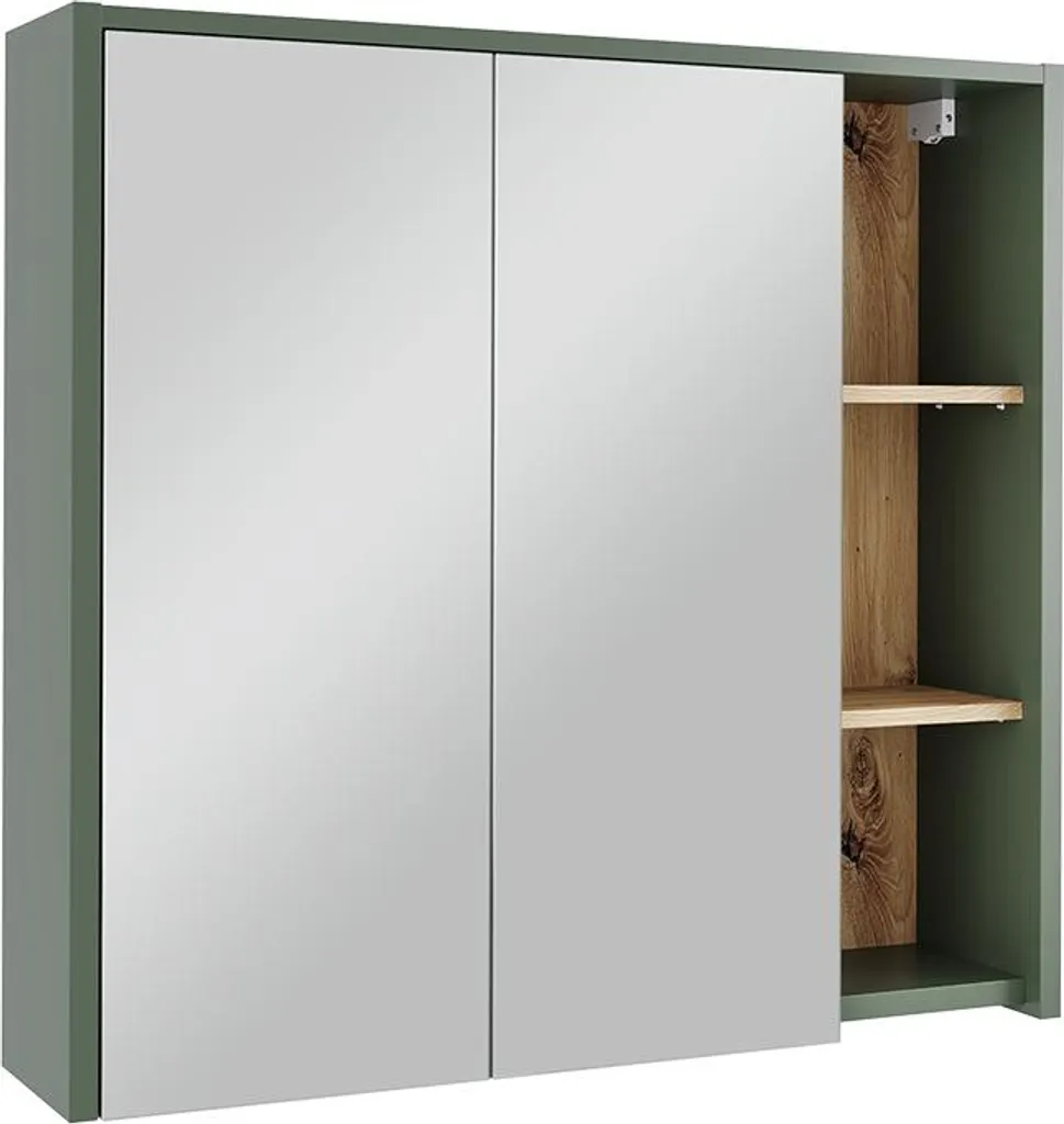 Vicco Viola Mobile Specchio Bagno 80x75 cm Verde Artigianale Moderno