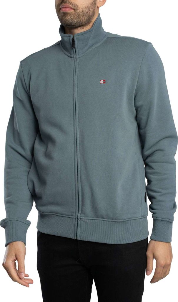 Napapijri Herren LANGARM-SWEATSHIRT Grau NP0A4HHWBALISFZSUM_GRG1Y : Größe - S Größe: S