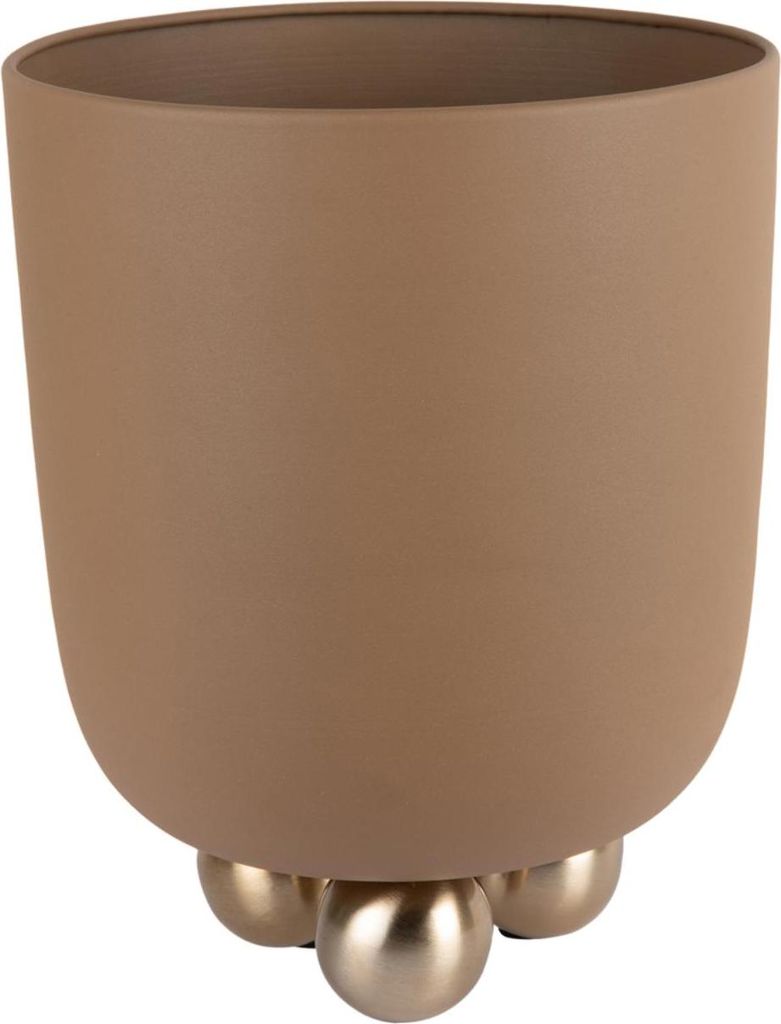 Present Time - Blumentopf Estilo Medium - Braun - 23x23x28cm