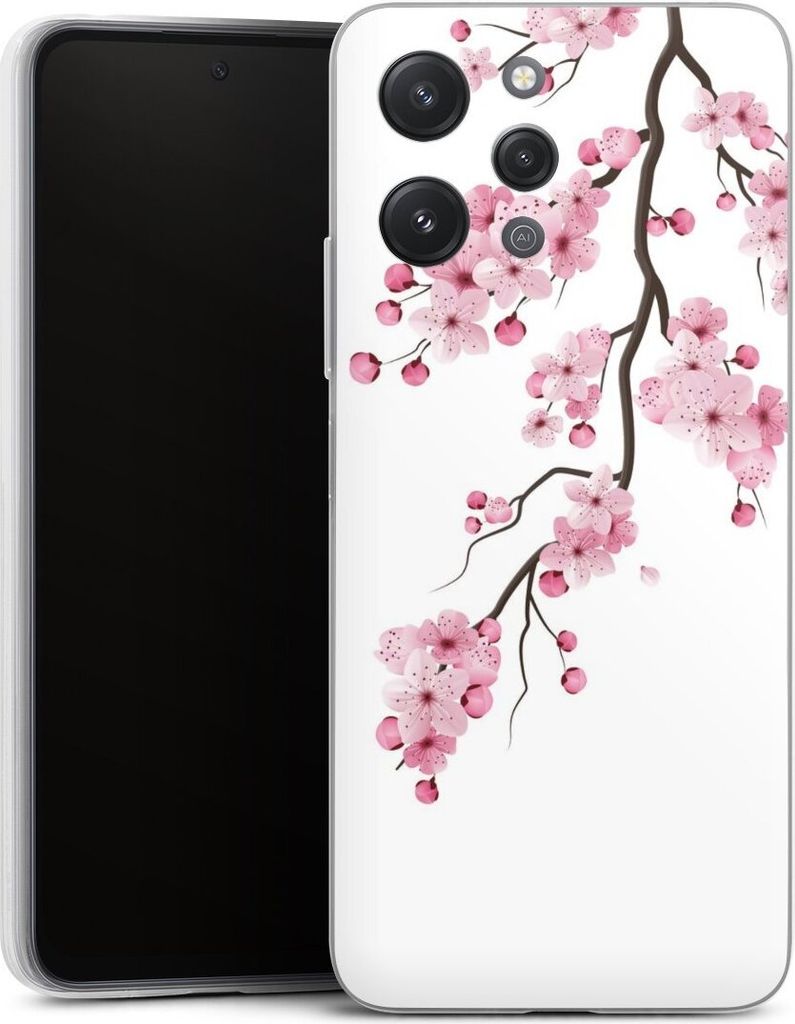 DeinDesign Slim Hülle für Xiaomi Redmi 12 Silikon Case Ultra Dünn Handyhülle Asien Japan Kirschblüten