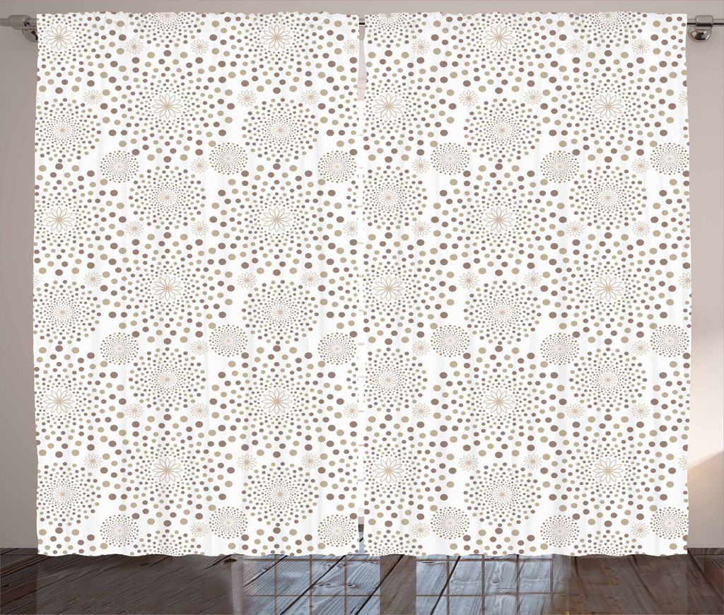 ABAKUHAUS Abstrakt Rustikaler Vorhang, Geometrisches Muster, Wohnzimmer Universalband Gardinen mit Schlaufen und Haken, 280 x 225 cm, Beige Taupe Tan