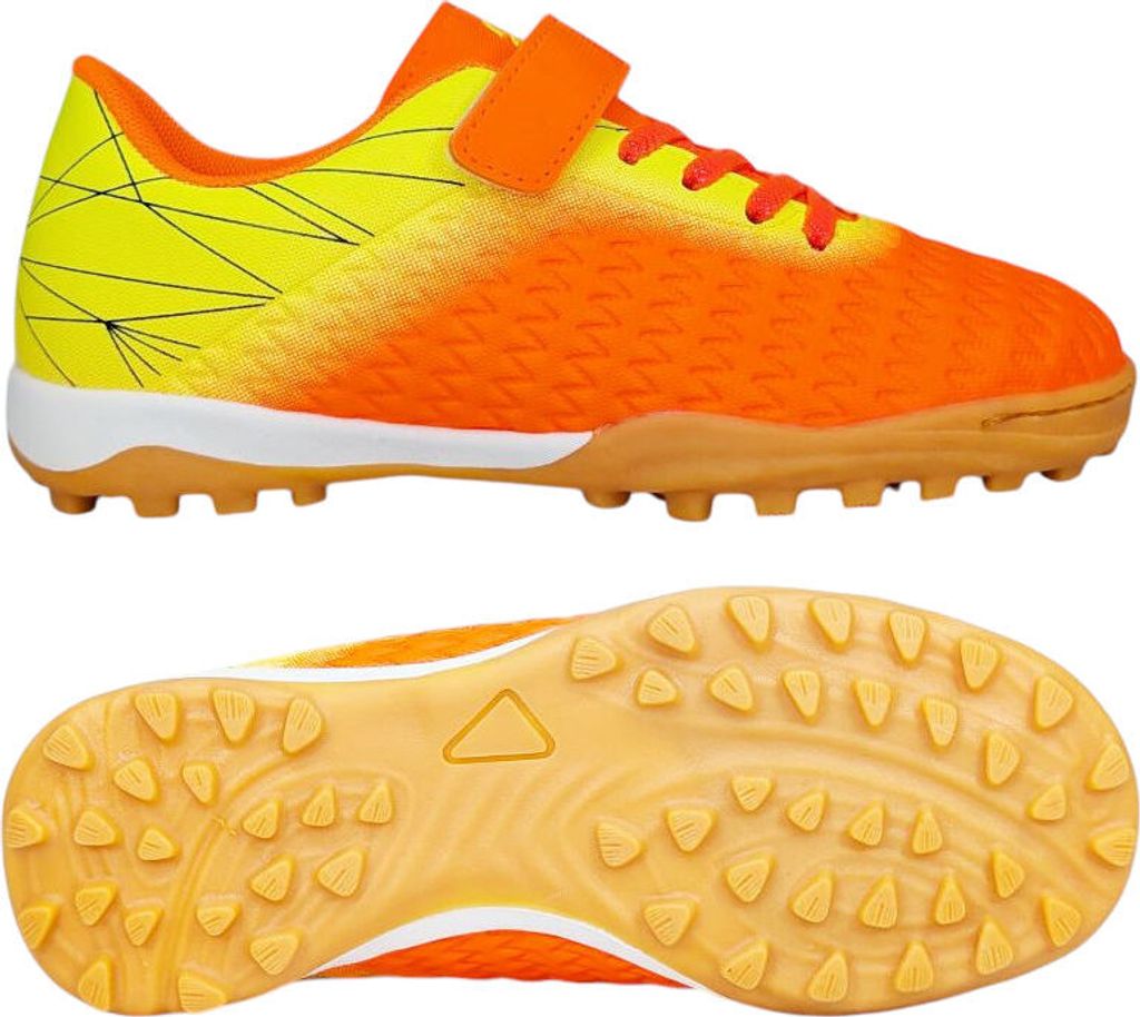 Kinder Multinocken Jungen Klettverschluss Fußballschuhe Koldi Orange Gr.37