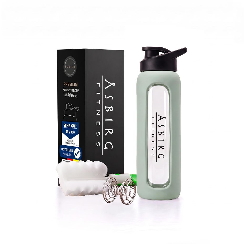 Asbirg | Glas Protein Shaker 700ml – BPA-frei, Produktbild 