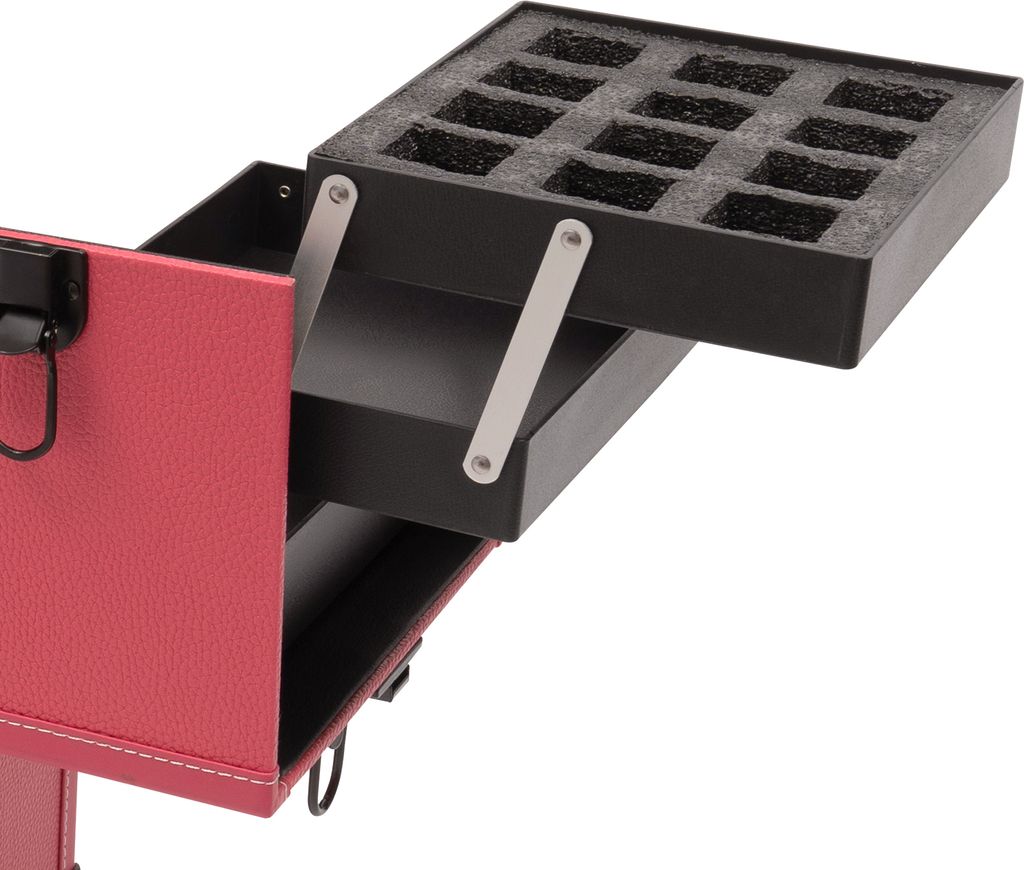 Kosmetický vozík se 6 přihrádkami a 4 kolečky Make-up Case Obrázek produktu 8