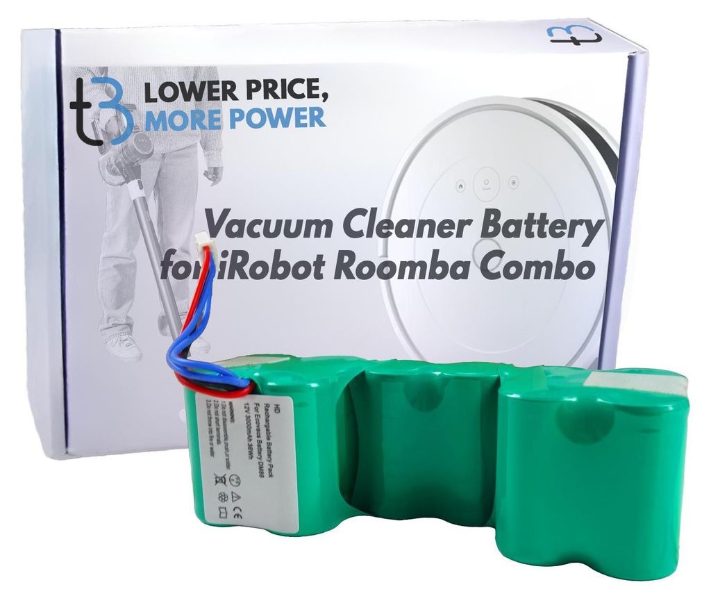 Tradebit Akku für iRobot Roomba Combo ZJ1517-HFR 3000mAh 12V Staubsauger Staubsauger Ersatzakku Saugroboter Akku Li-Ion