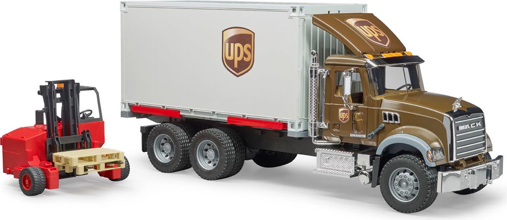 Camion logistique Mack Granite UPS (avec chariot élévateur Image du produit 