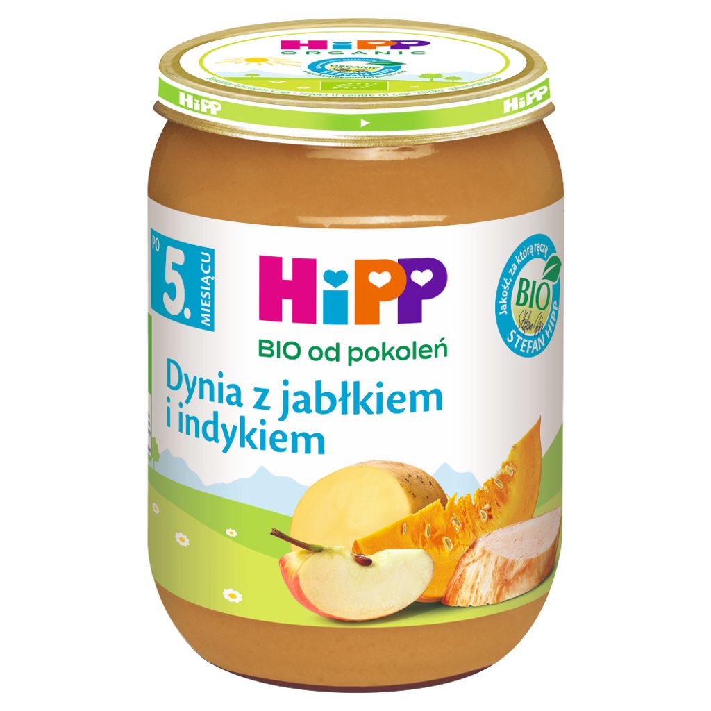 Hipp Babynahrung Kürbis mit Apfel und Pute, 190g, ab 5 Produktbild