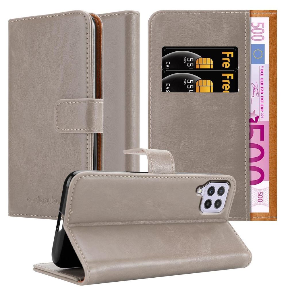 Cadorabo Hülle für Samsung Galaxy A22 4G / M22 / M32 4G Schutzhülle in Braun Handyhülle Book Tasche Case Etui Luxury